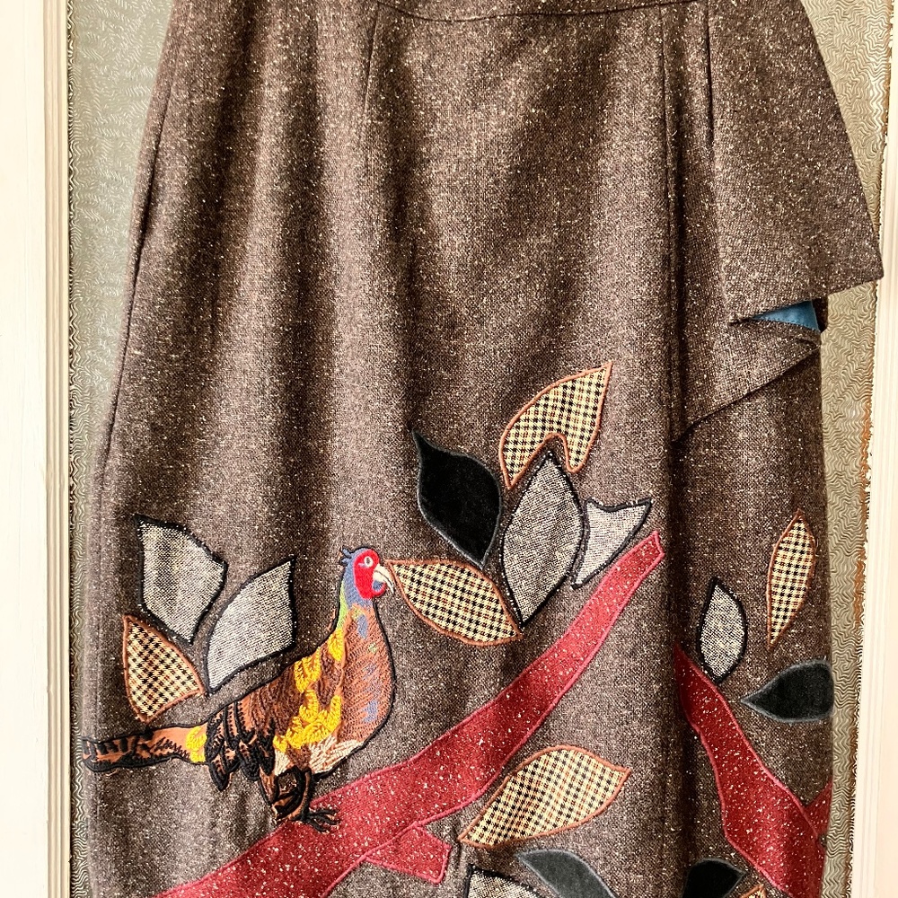 Floreat embroidered skirt (from Anthropology)